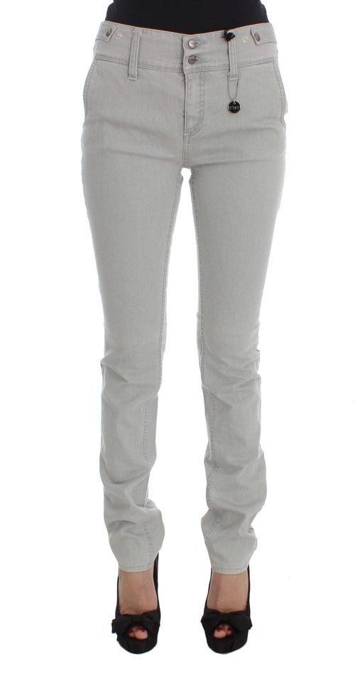 Cotton Blend Super Slim Fit Jeans — Gray