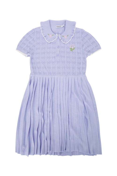 Pleated Dress — Purple