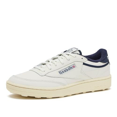 Reebok Men's Club C Golf Shoe, Chalk/Vintage Chalk/Vector Navy, Men's