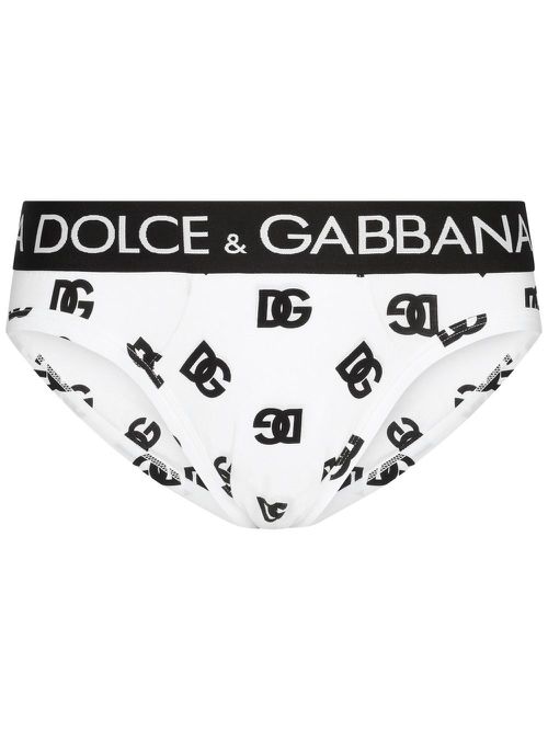 DG logo-print briefs - White