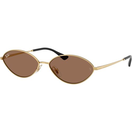 Ray - Ban Unisex Ray - Ban RB3757 KAI 001/73 Sunglasses Metal Gold Brown Round Norma