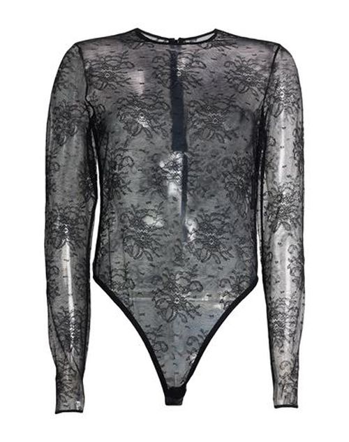 Woman Bodysuit Black Size 2 Viscose, Polyamide, Elastane