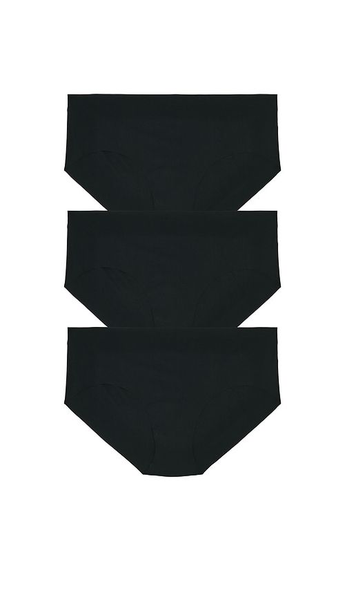 Commando Invisible Rib Bikini 3-pack in Black