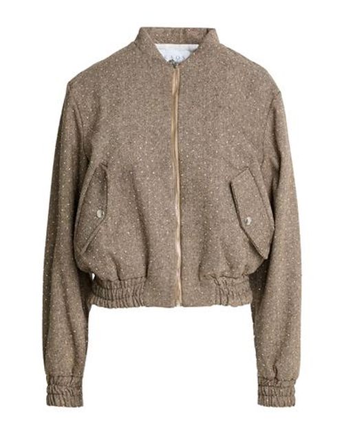 Woman Jacket Light brown Size 6 Polyester, Wool