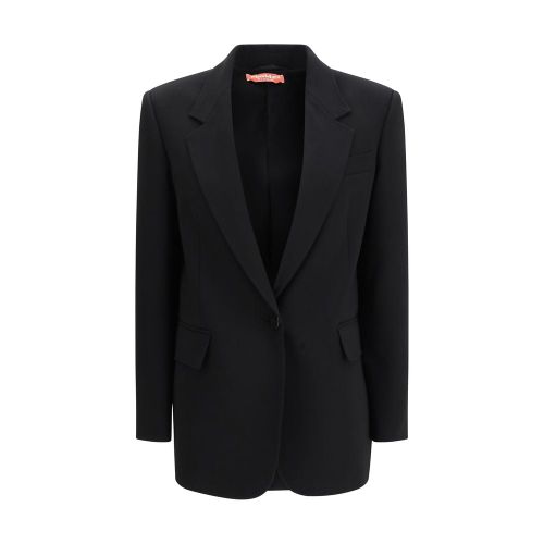 Single-Breasted Tailored Blazer — Black