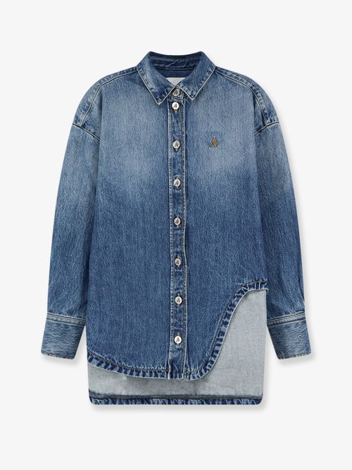Denim Oversized Shirt — Blue