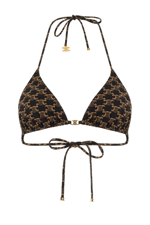 Triangle Bikini Top in Jersey with Monogram - SS26