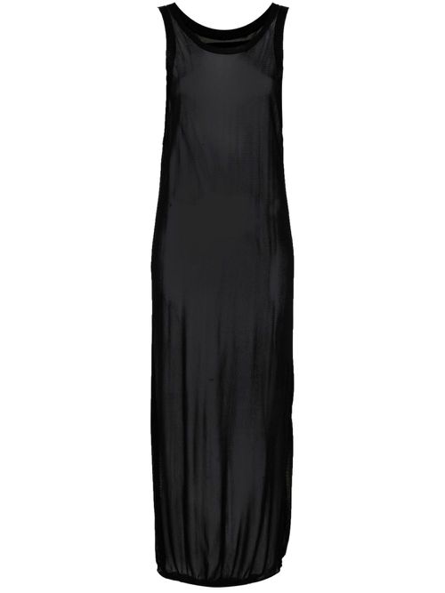 Fine-knit maxi dress - Black