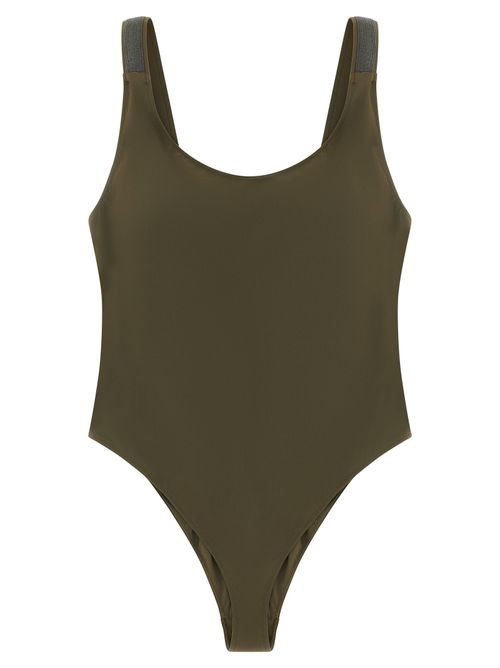 One-Piece Swimsuit — Olive