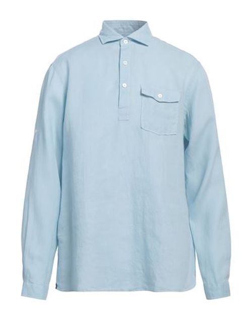 Lardini Man Shirt Sky blue Size L Linen