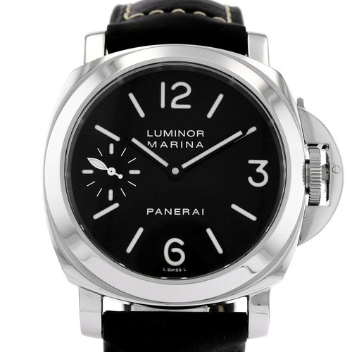 Pre-owned Luminor Marina Black Dial Mens Watch PAM 00111