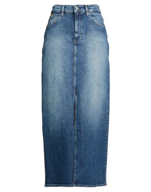 Woman Denim skirt Blue Size 27 Cotton, Recycled cotton, Elastane
