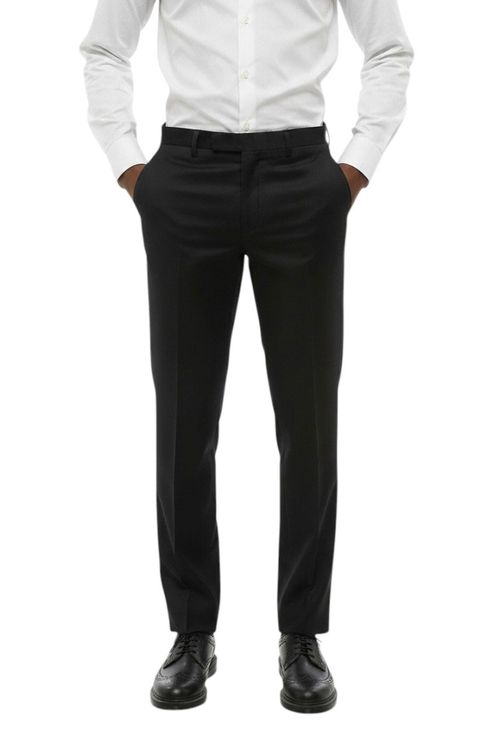 Black Flat Front Pants