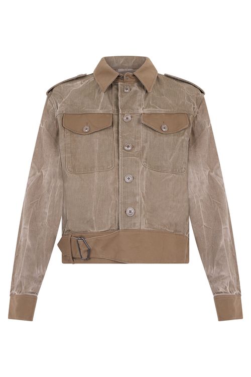 Mini Denim Jacket with Applied Pockets