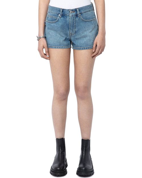 Sina Denim Eco Strass Bermuda Short