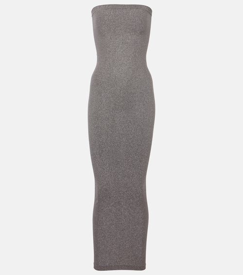 Fading Shine strapless midi dress