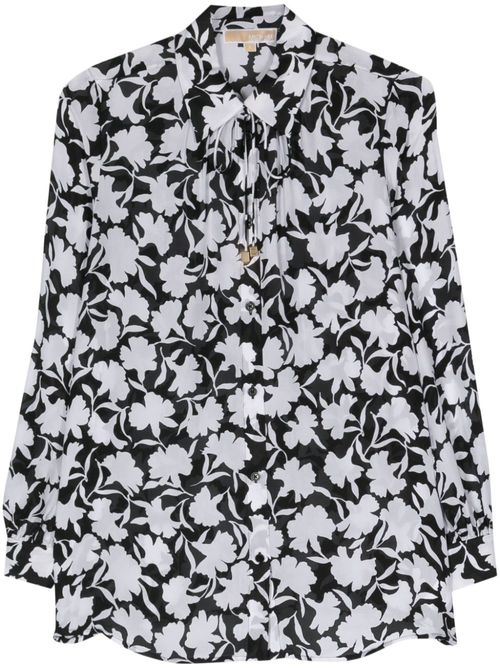 Shadow Floral crepe shirt - Black