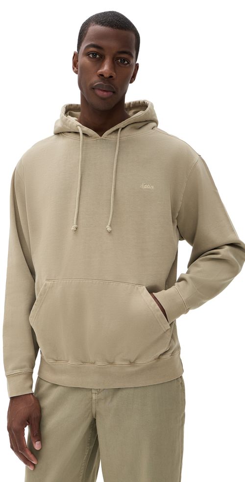 Hooded Fleece Sweatshirt Vintage Khaki