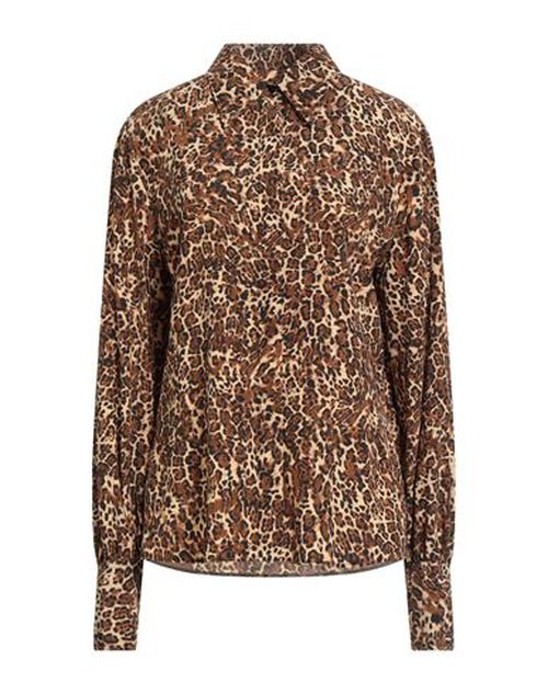 Woman Shirt Camel Size 6 Silk, Elastane