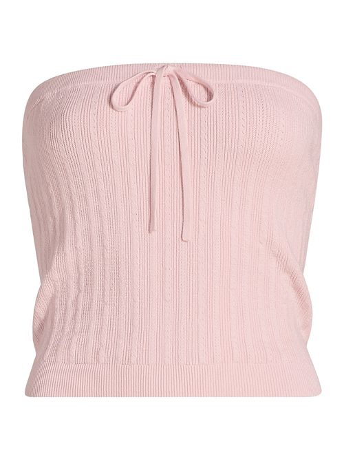 Women's Zazie Knit Cotton-Blend Strapless Top - Cherry Blossom