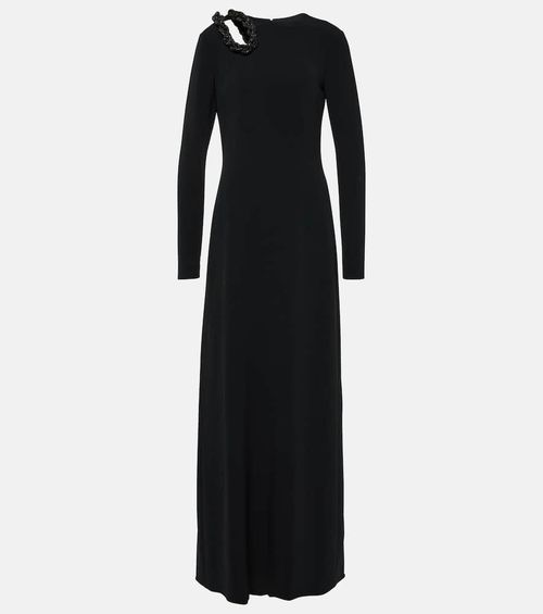 Crystal-embellished cutout gown