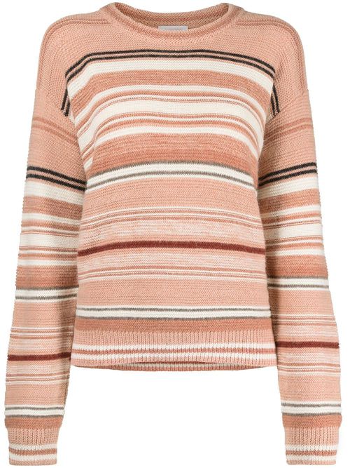 Horizontal stripe-pattern jumper - Pink