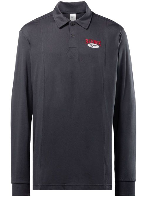 Logo-embroidered cotton polo shirt - Grey