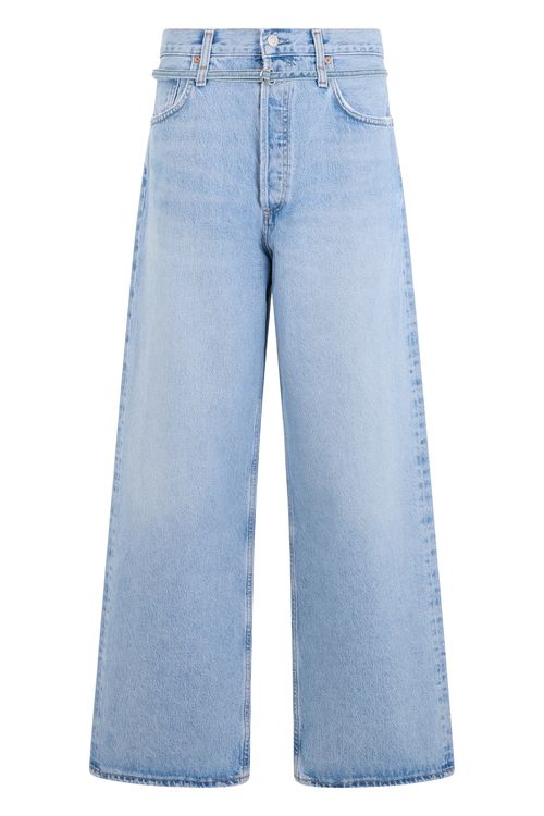 Loose Fit Cropped Denim Pants