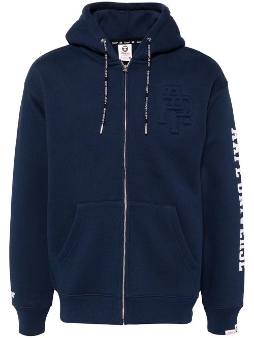 Logo hooded jacket - Blue