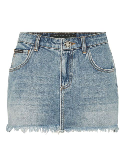 Philipp Plein fitted denim skirt - Blue