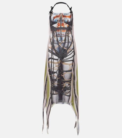 Bondage printed midi dress