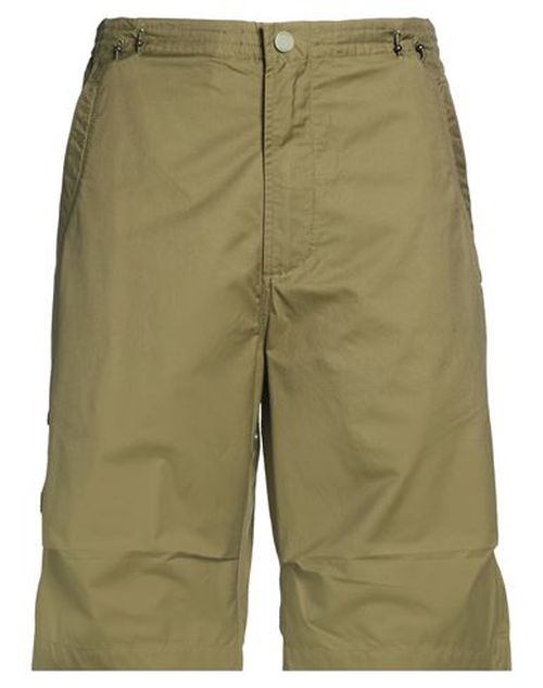 Man Shorts & Bermuda Shorts Military green Size L Organic cotton, Recycled polyester