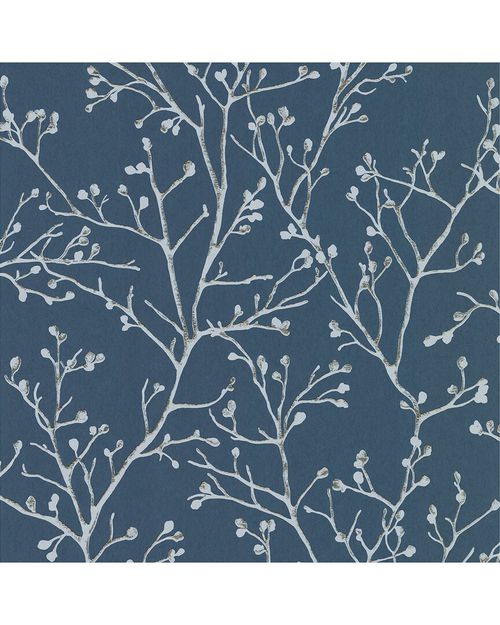 Koura Sapphire Budding Branches Wallpaper