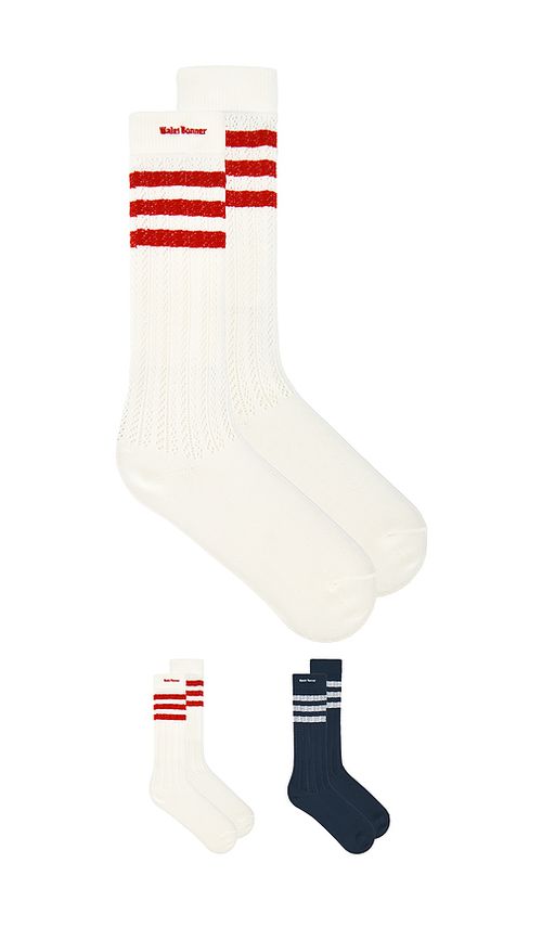 Adidas by Wales Bonner SOCKEN WB in White,Navy. Größe L. Also in M, S, XL/1X