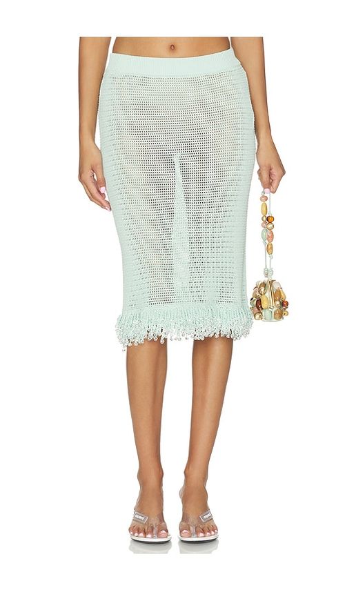 Paris Georgia Fringe Skirt in Baby Blue. - M also in XS/S
