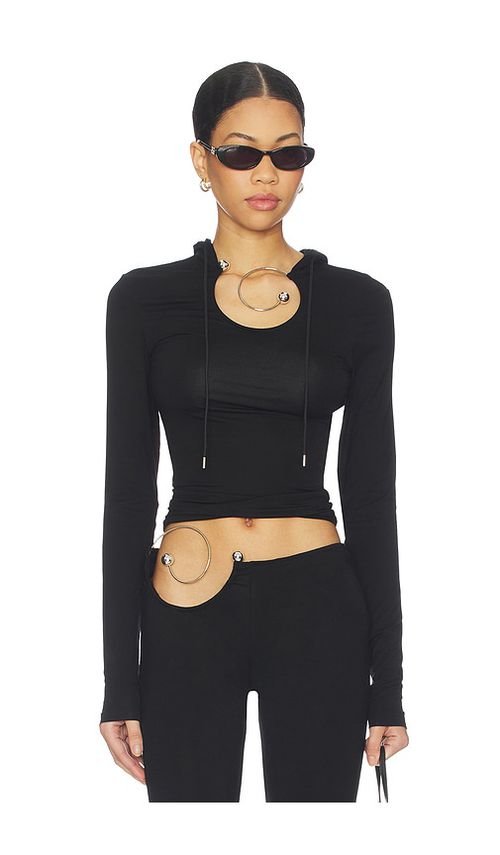 1XBLUE Spiral Slink Hoodie in Black. - M also in