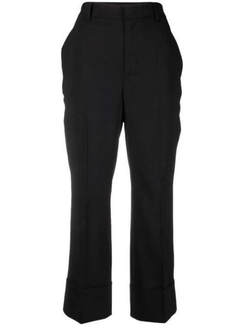 Cropped flare trousers
