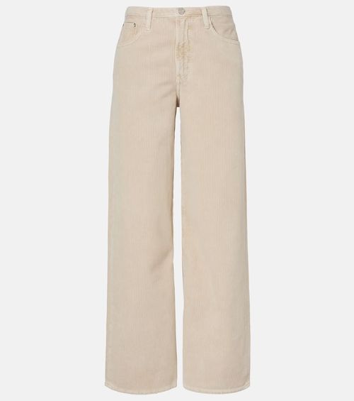 Keira high-rise cotton corduroy wide-leg pants