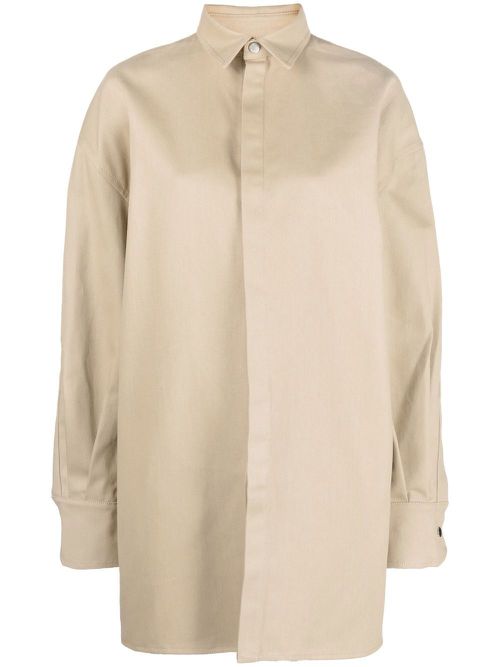 Valentina oversized shirt jacket - Neutrals