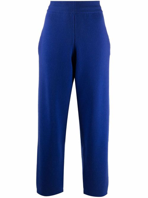 High-rise track trousers - Blue