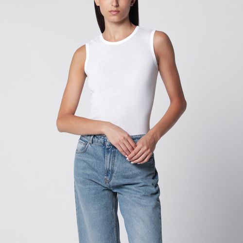 Flore Flore Esmé Lw Ribbed Organic Cotton Tank Top In White