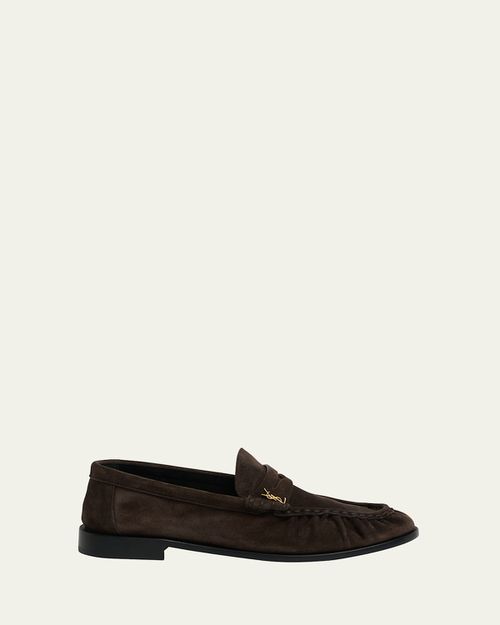 Suede YSL Penny Loafers