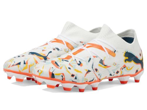 PUMA Future 7 Match Creativity Firm Ground/Artificial Ground Puma White/Ocean Tropic/Turquoise Surf/Hot Heat/Sun Stream