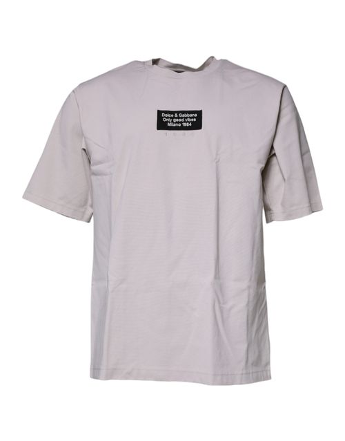 Logo-Appliqué T-Shirt — Beige