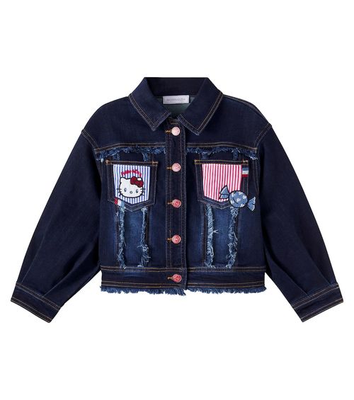 X Hello Kitty patchwork denim jacket