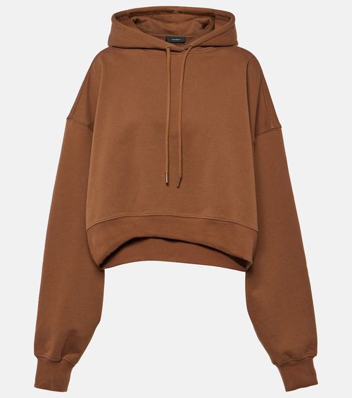 Oversized cotton jersey hoodie