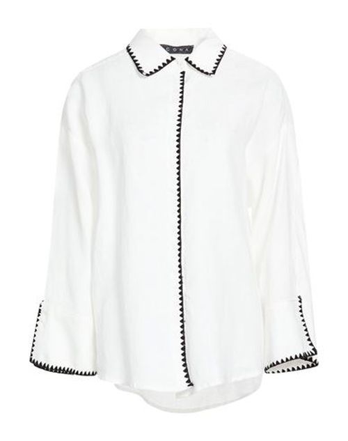 Woman Shirt White Size 12 Linen