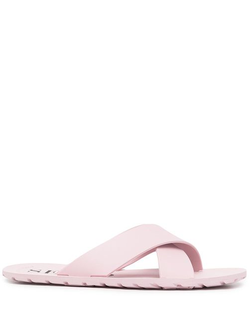 Franky crossover-strap slides - Purple