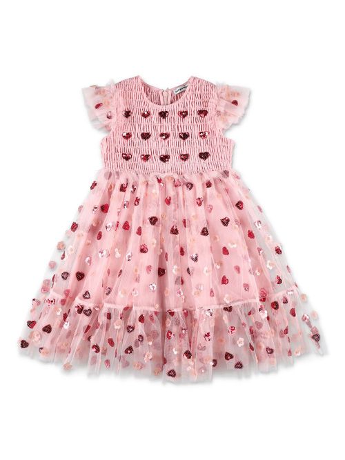 Heart-sequin dress - Pink