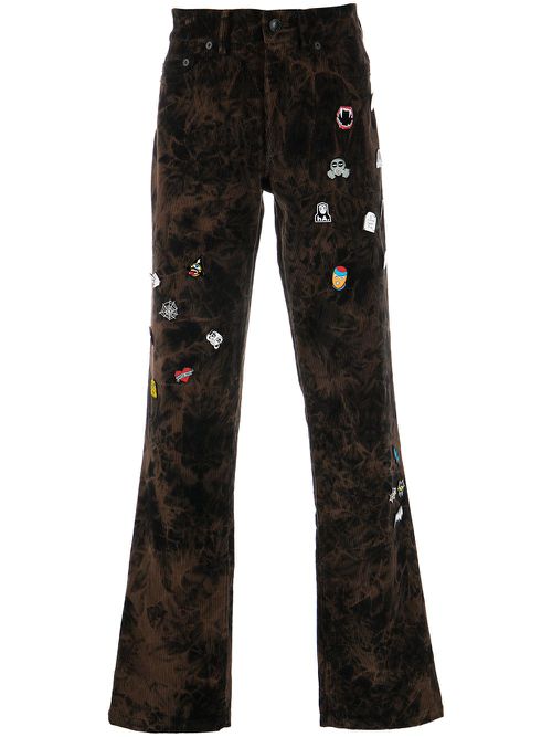 Pin-detailed loose-fit trousers - Multicolour
